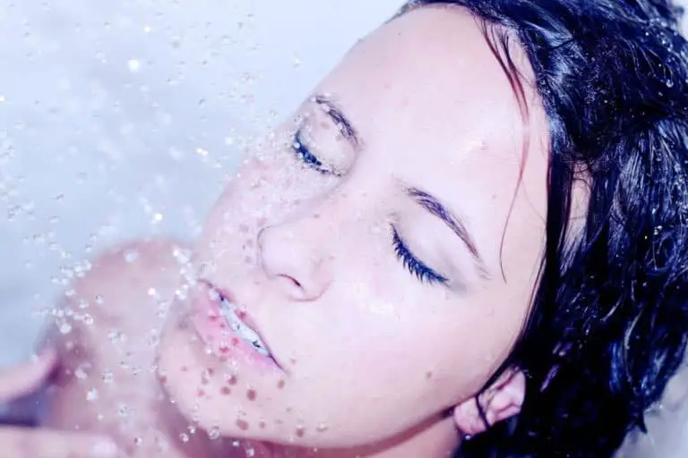 woman showering chlorine side effects